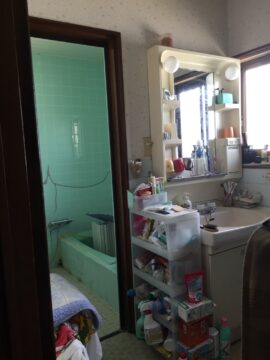 大阪市浴室リフォーム　在来浴室からのユニットバス　解体　大阪リフォーム専門店　くらリフォ